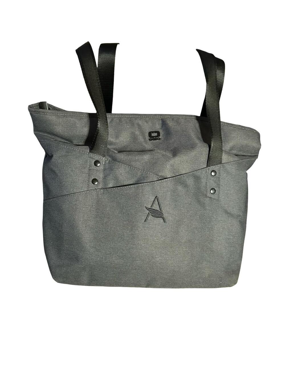 OGIO Gray Tote Bag Large Carryall Shoulder Bag Embroidered A Logo